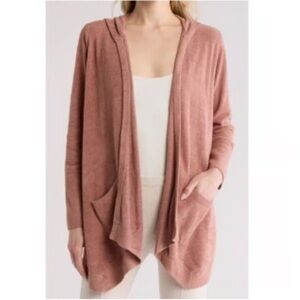 Barefoot Dreams - CozyChic Ultra Lite Hooded Seashore Cardigan in Clay